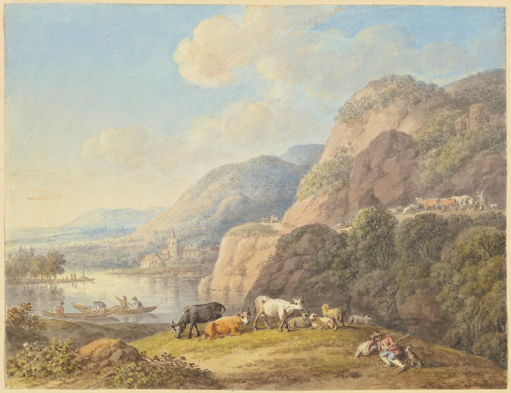 Berglandschaft mit einem See, Carl Philipp Schallhas