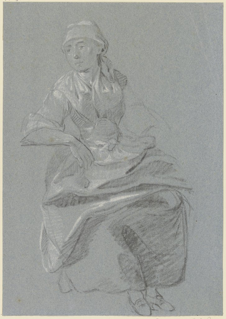 Sitting farmwoman, Georg Melchior Kraus