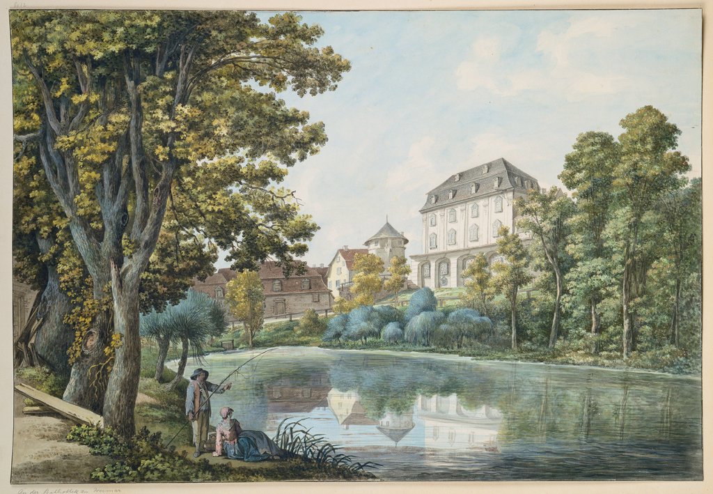 Der Küchteich und die Bibliothek in Weimar, Georg Melchior Kraus