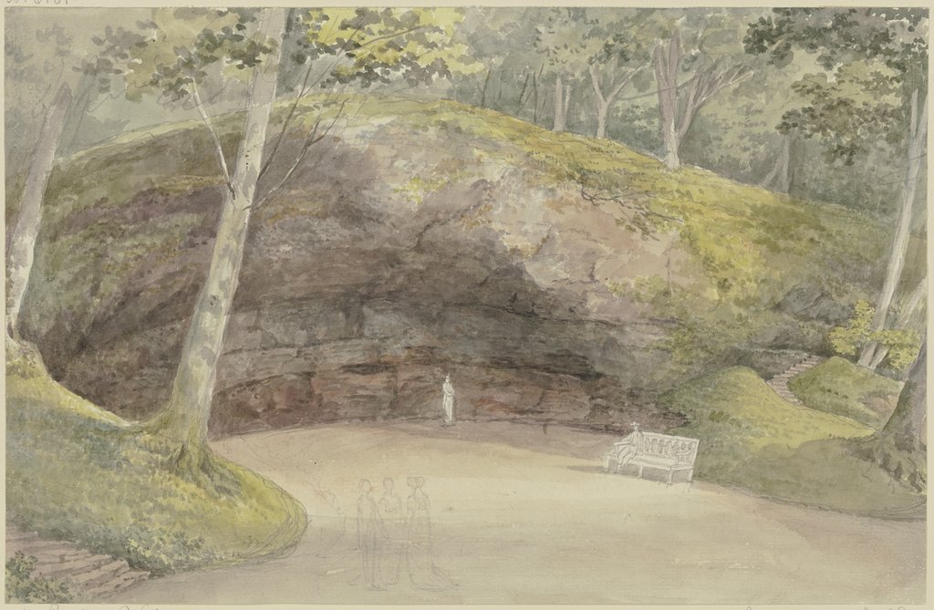 Felsgrotte im Park zu Wilhelmsthal bei Eisenach, Georg Melchior Kraus