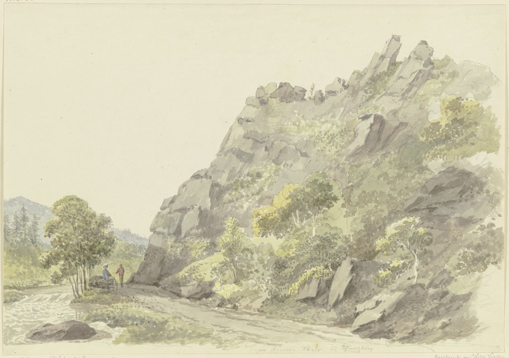 Felspartie an der Saale nahe Schwarzburg, Georg Melchior Kraus