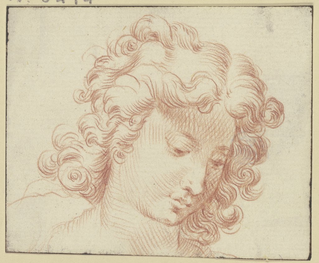 Girl's head, looking down, G. A. Wilmans