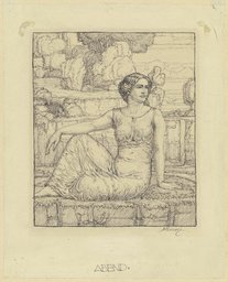 Allegorie des Abends (Vesper), Johann Vincenz Cissarz