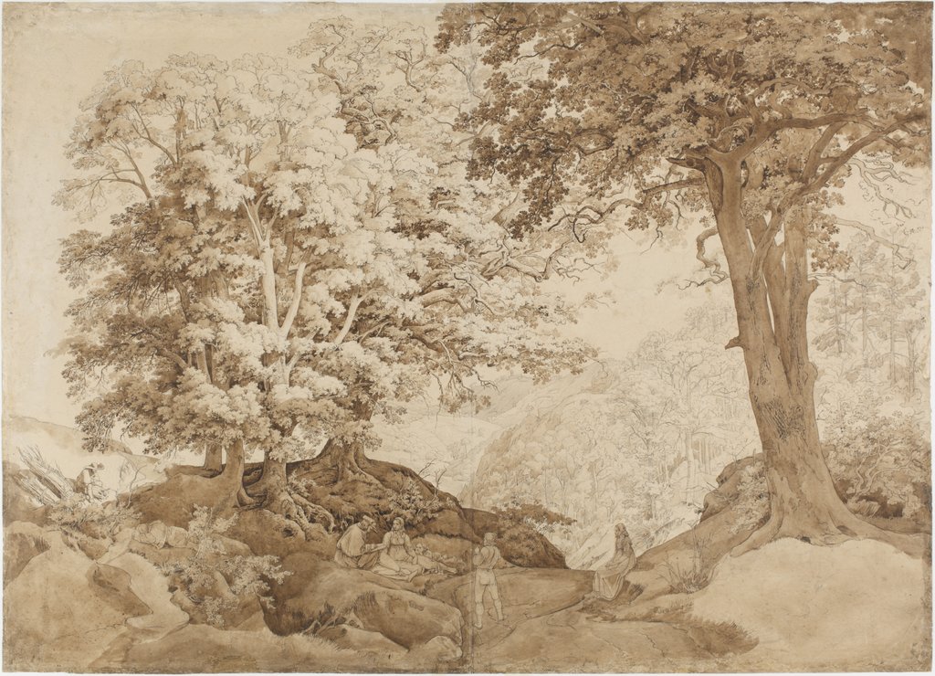 Rest in the oak forest, Carl Philipp Fohr