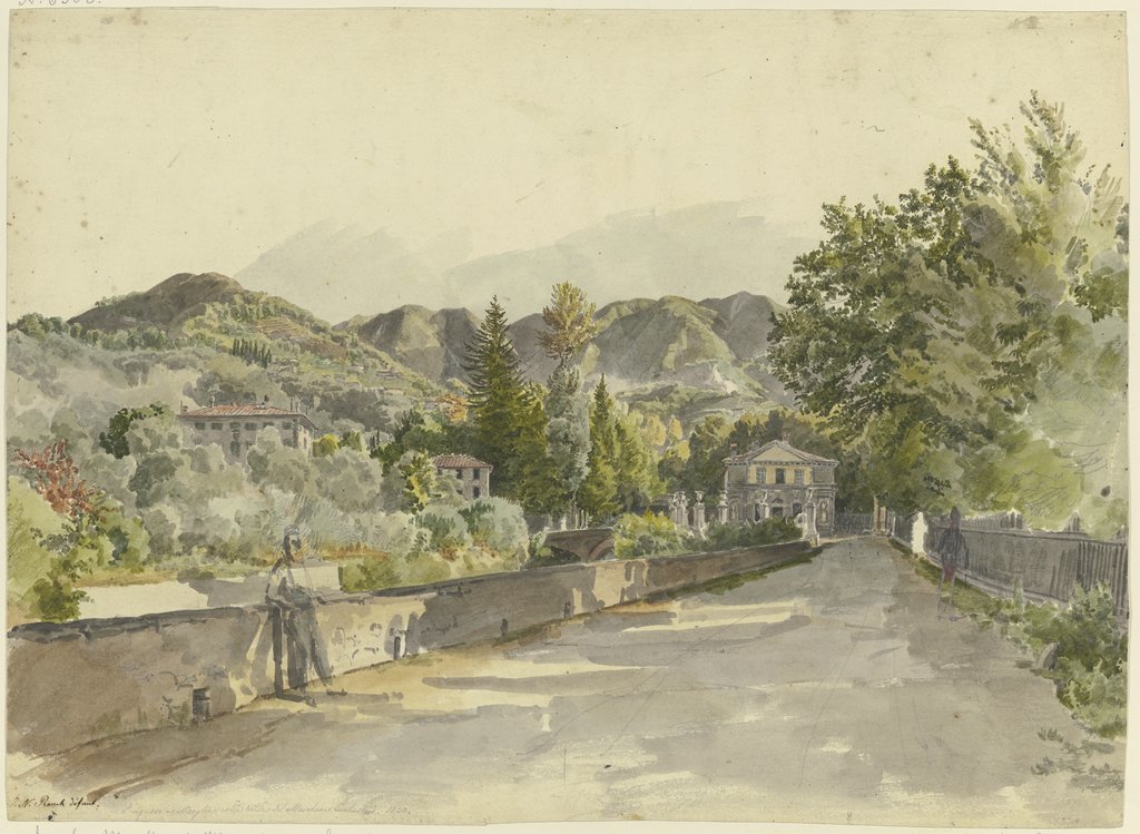 Ingresso a Marglia Colla Villa del Marchese Luchesimi, Johann Nepomuk Rauch