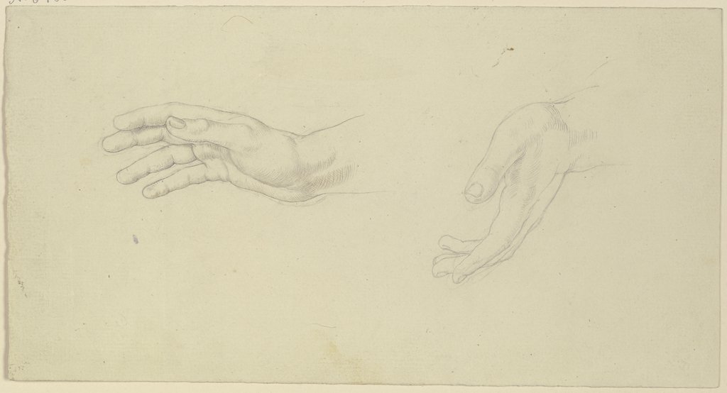 Gesten einer rechten und einer linken Hand, Julius Schnorr von Carolsfeld