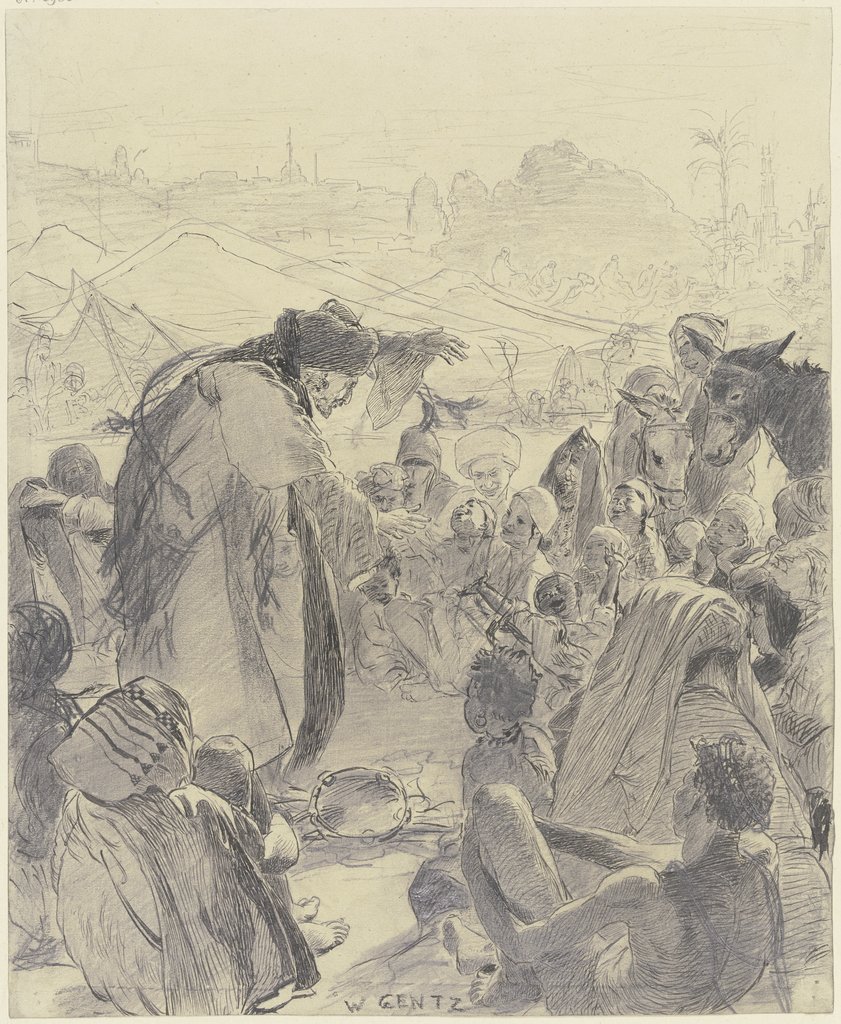 Storyteller near Cairo, Wilhelm Gentz