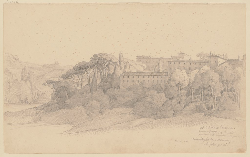 Die Villa Falconieri bei Frascati, August Lucas