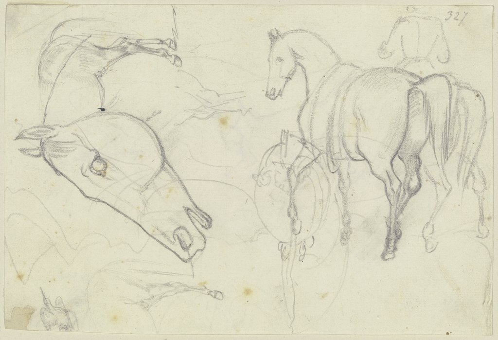 Studies of horses, August Lucas