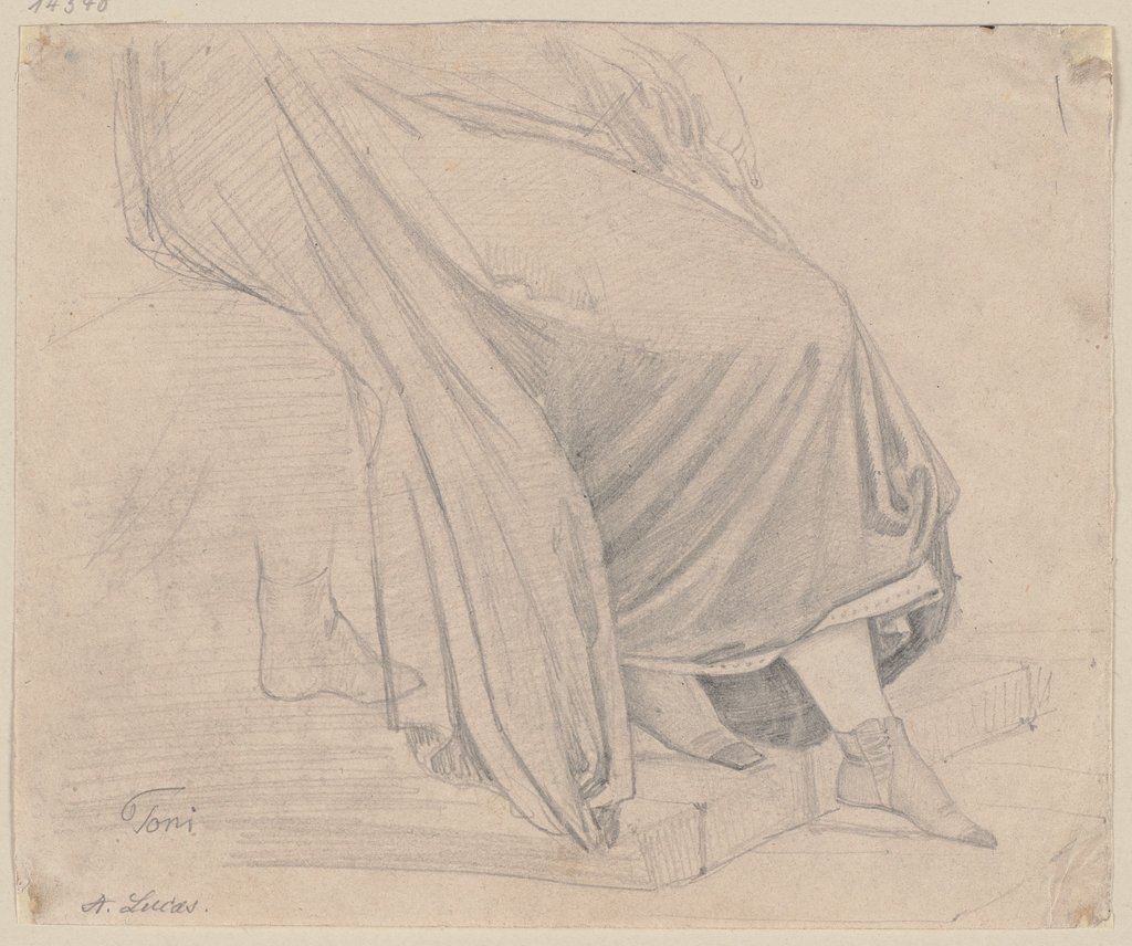 Study of garments, August Lucas