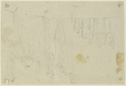 Wäsche an der Leine, August Lucas