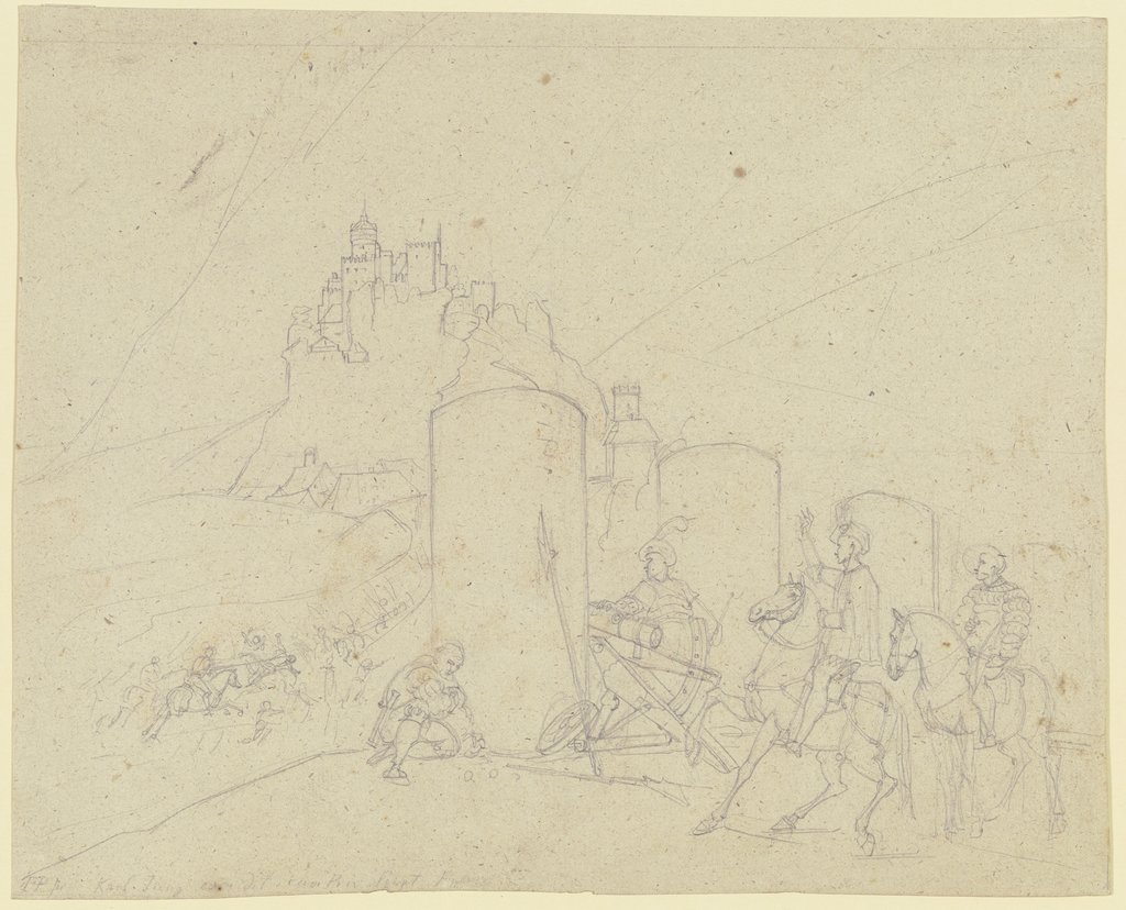 Siege of a castle, Franz Pforr