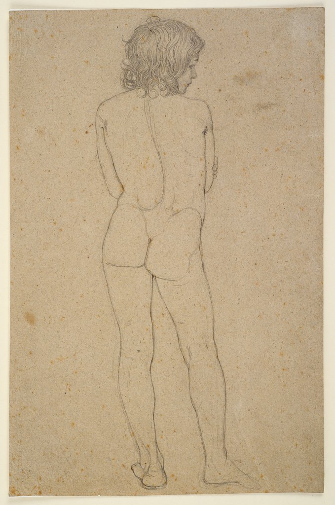 Nude of a boy's back, Franz Pforr