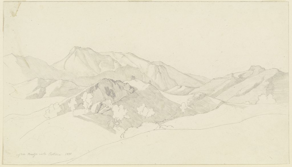 Auf der Straße nach Civitella, dem heutigen Bellegra, Friedrich Preller d. Ä.