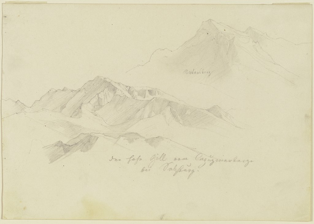 Das Göllmassiv mit dem Untersberg, Friedrich Preller the Elder