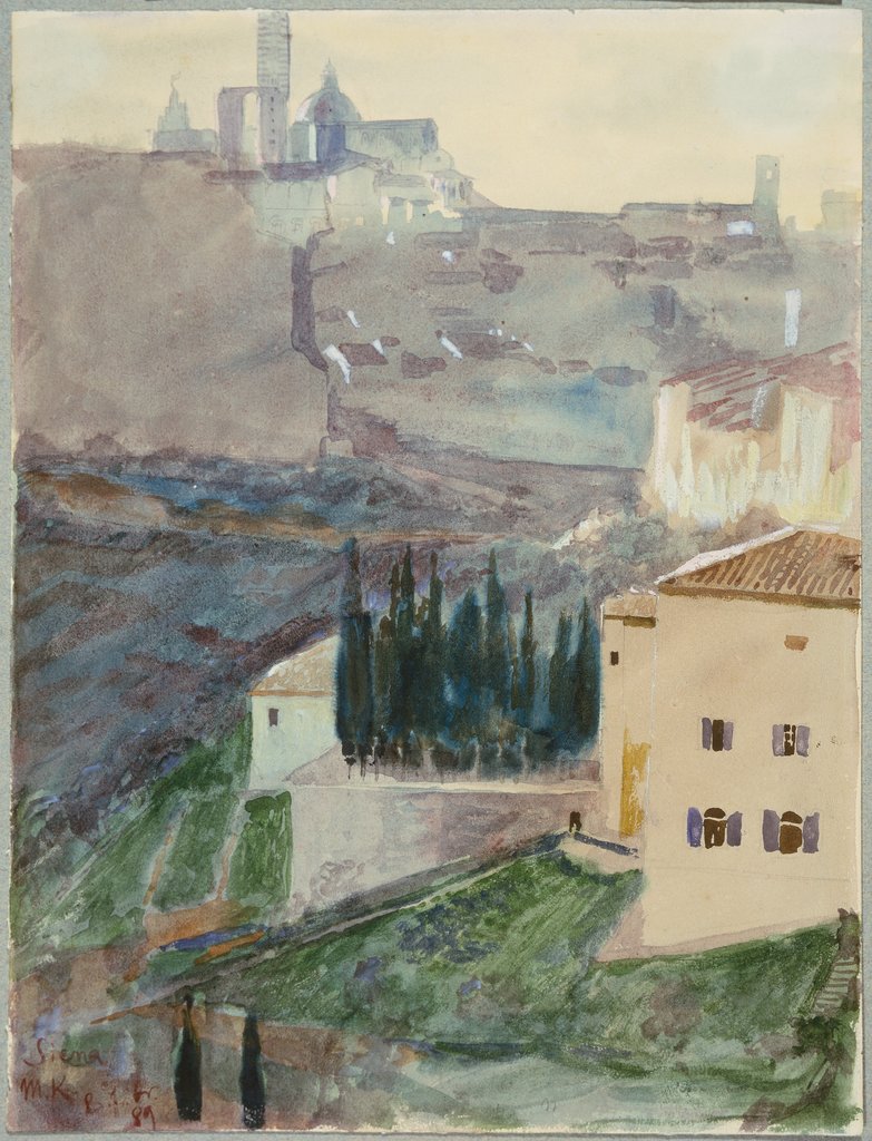 Blick auf Siena, Max Klinger