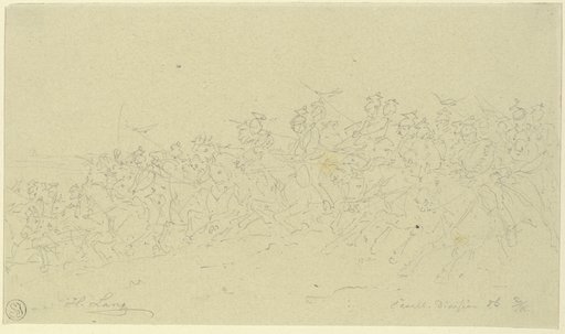 Attacke bayerischer Ulanen, Heinrich Lang