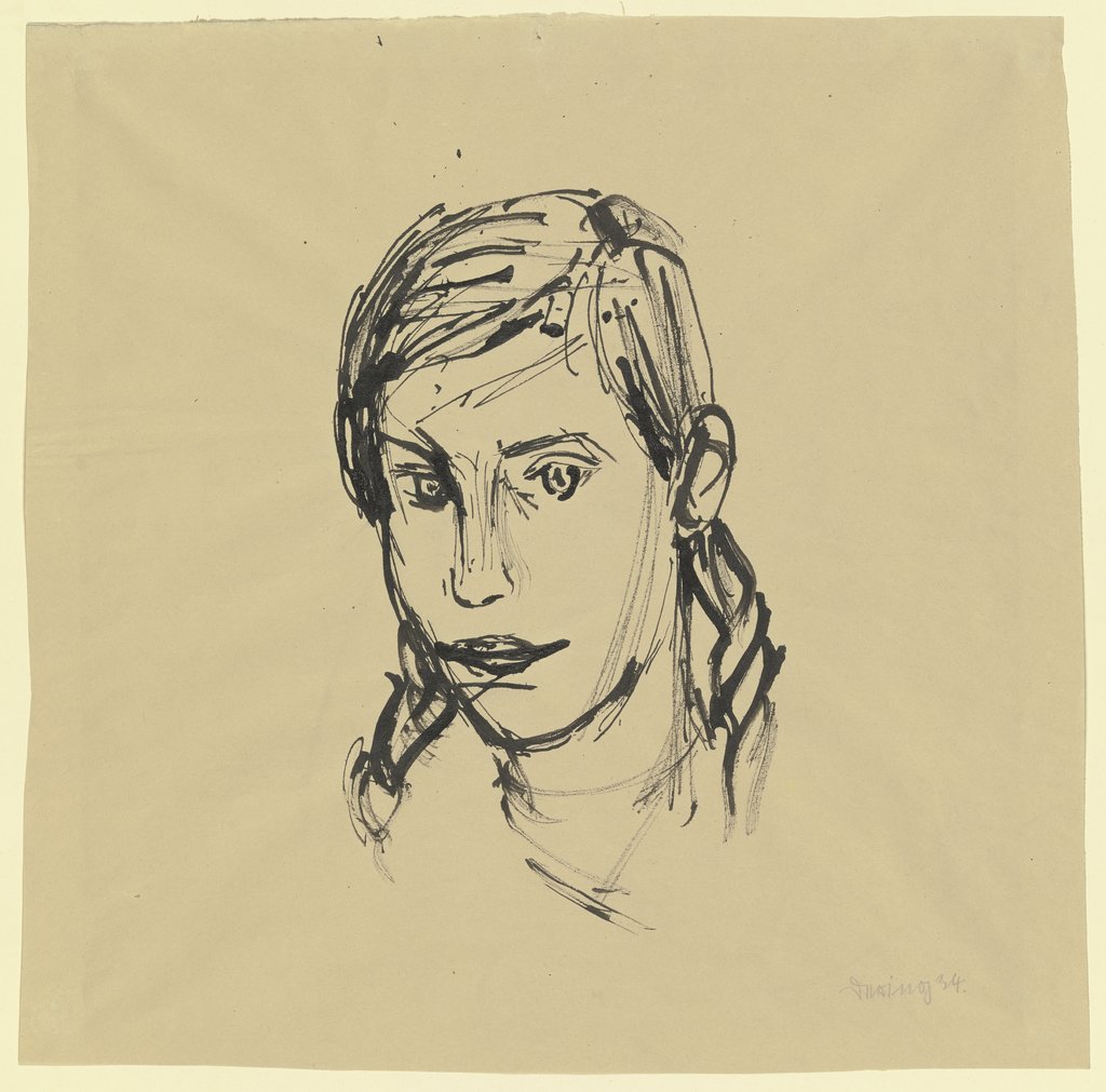 Girl's head, Josef Dering