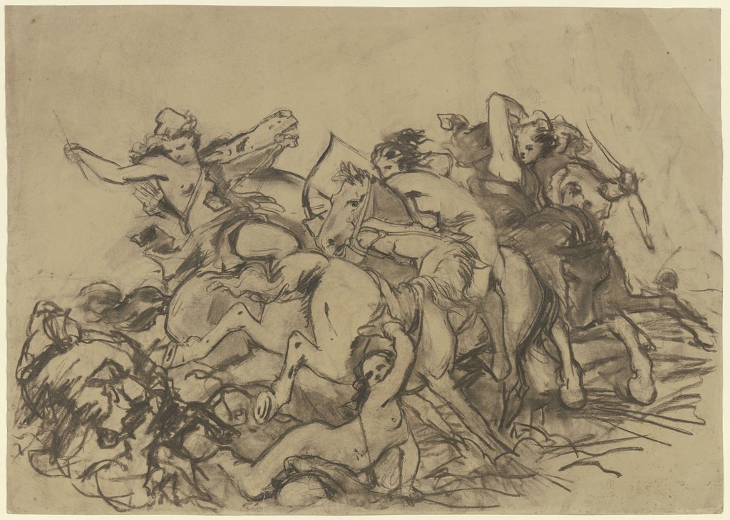 Battle of the Amazons, Rudolf Friedrich August Henneberg;   attributed