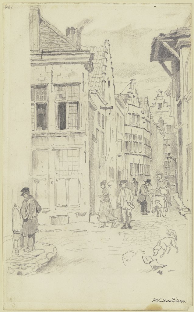 Alley in Antwerp, Rudolf Hirth du Frênes