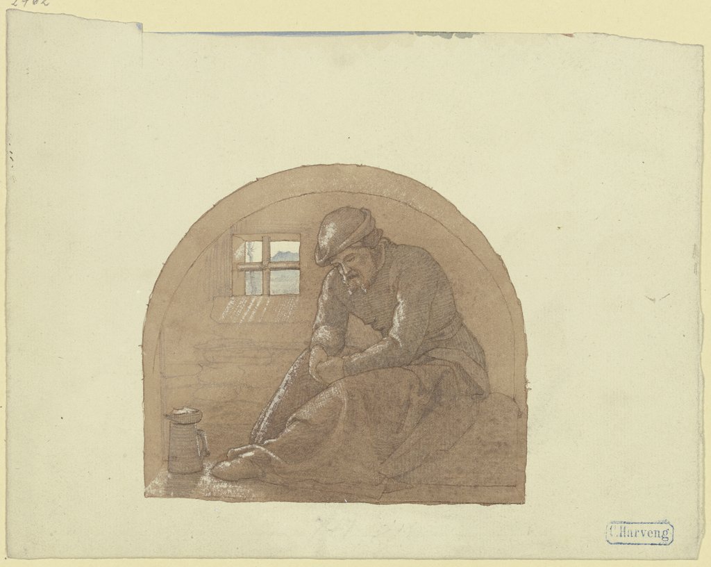 Old man in prison, Karl Friedrich Harveng