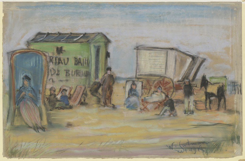 Bathing machine in Katwijk, Wilhelm Gutmann