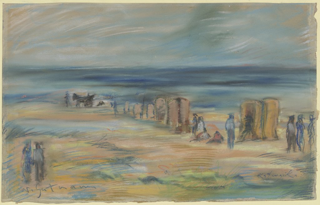 Badestrand in Katwijk, Wilhelm Gutmann