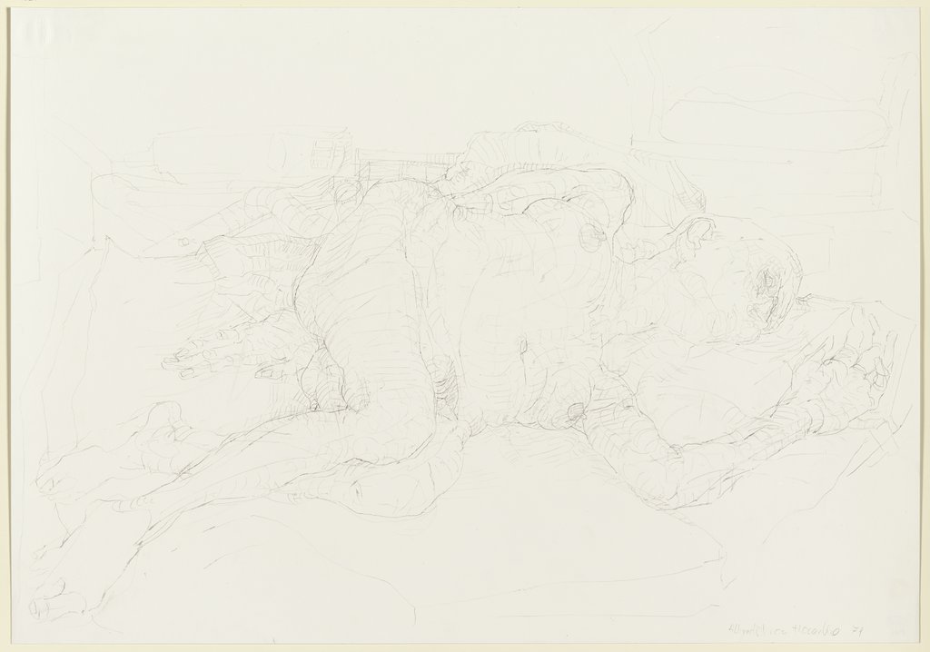 Reclined nude, Albrecht von Hancke