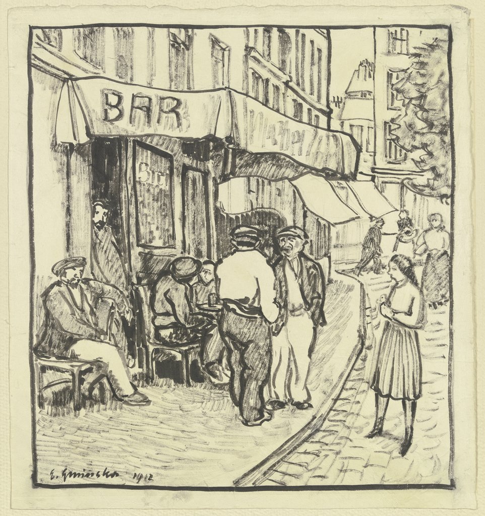 Café in Marseille, Engelbert Gminska