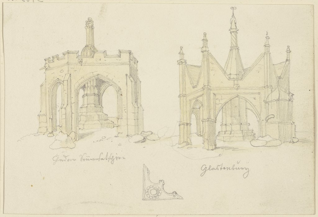 Die Marktkreuze in Cheddar, Somersetshire, und Glastonbury, Karl Ballenberger