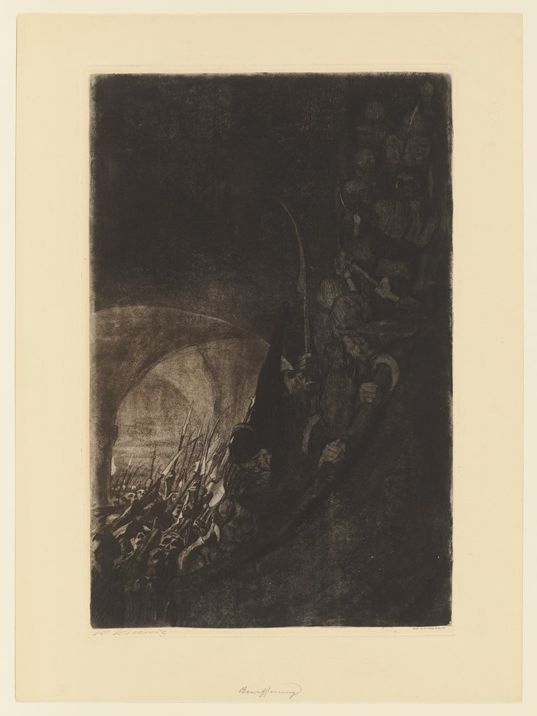 Arming in a Vault, Käthe Kollwitz