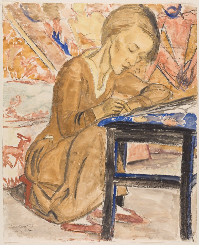 Woman Writing (Siddi Heckel), Erich Heckel