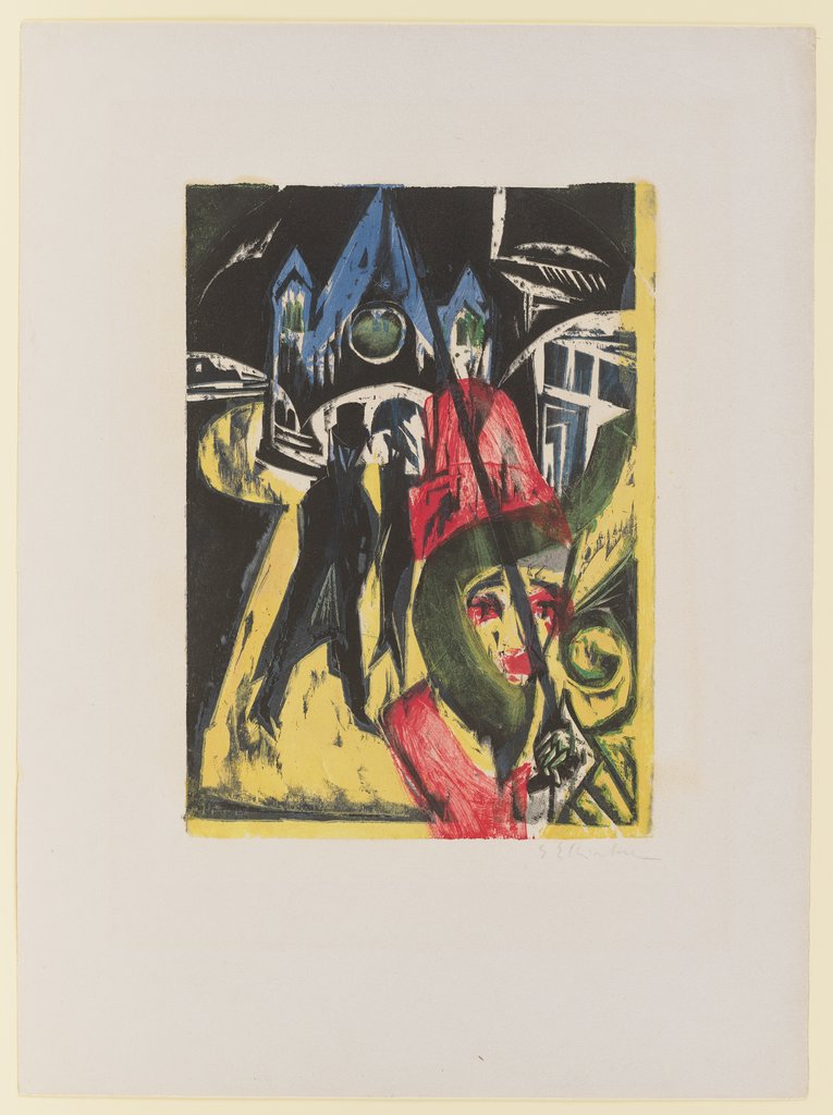 Kokotte auf der Straße, Ernst Ludwig Kirchner