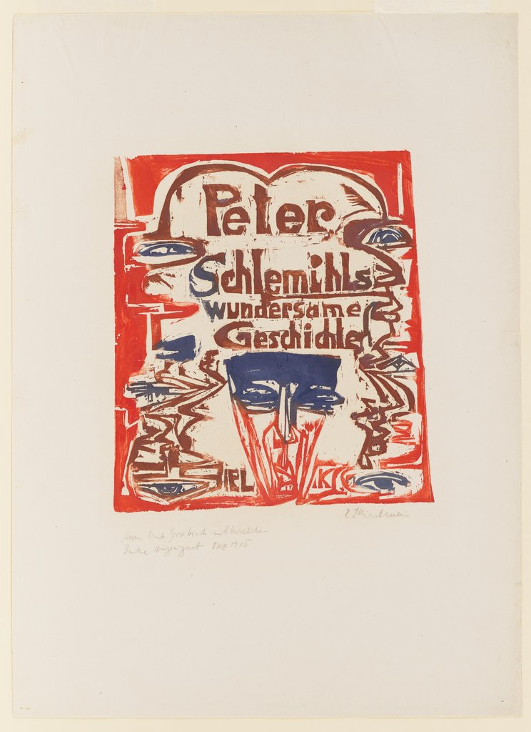 Titelblatt zur Holzschnittfolge "Schlemihl", Ernst Ludwig Kirchner