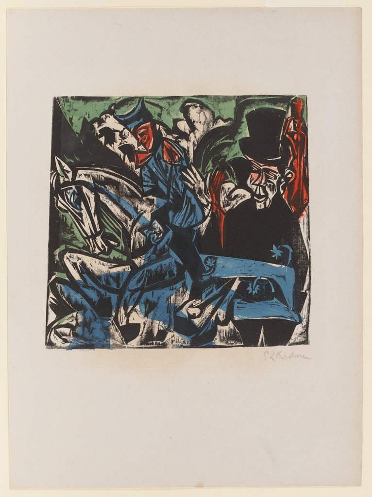 Begegnung Schlemihls mit dem grauen Männlein auf der Landstraße, Ernst Ludwig Kirchner