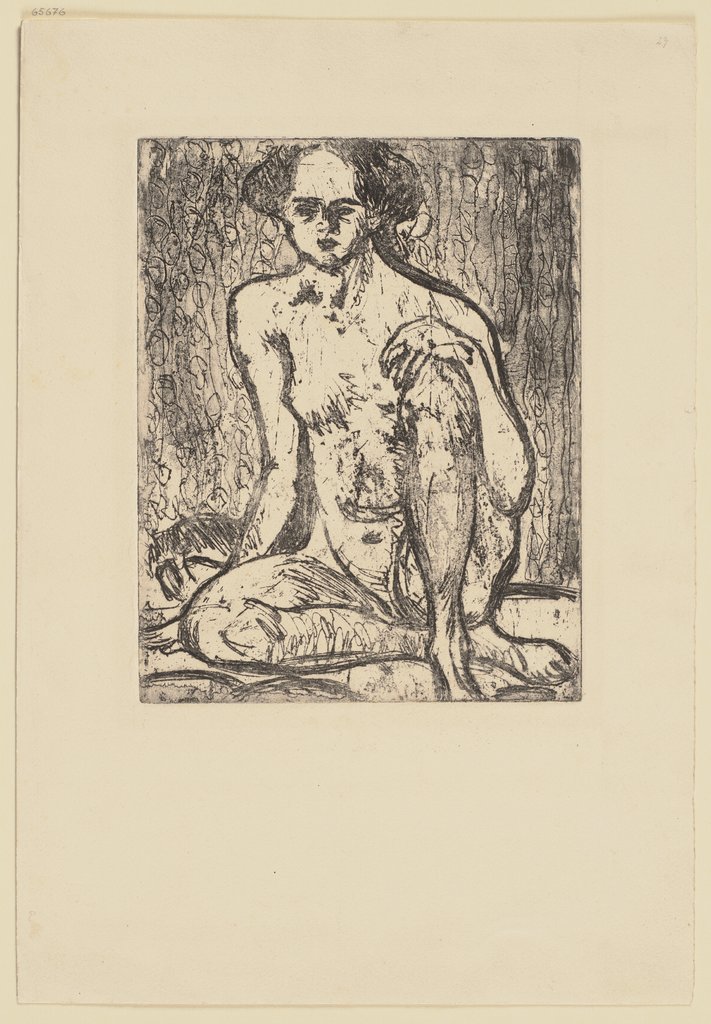 Sitzender Mädchenakt, Ernst Ludwig Kirchner