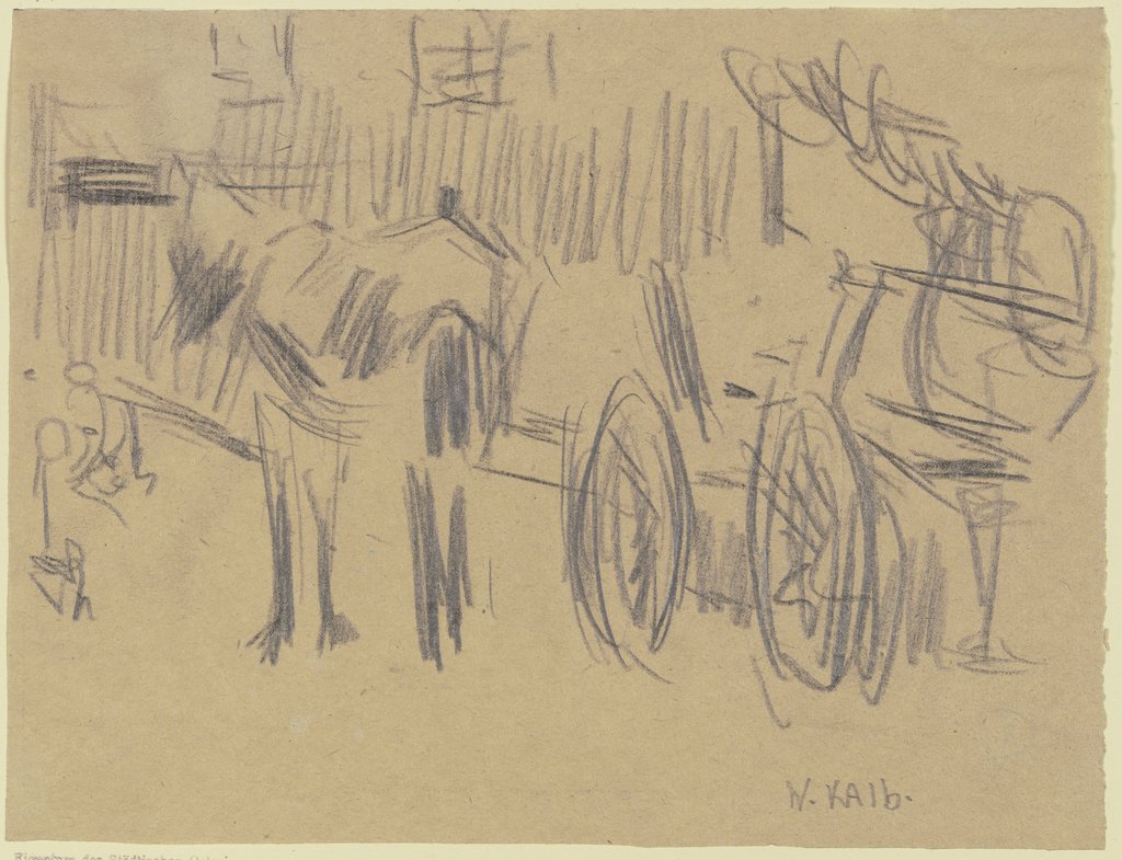 Horse and cart, Wilhelm Kalb