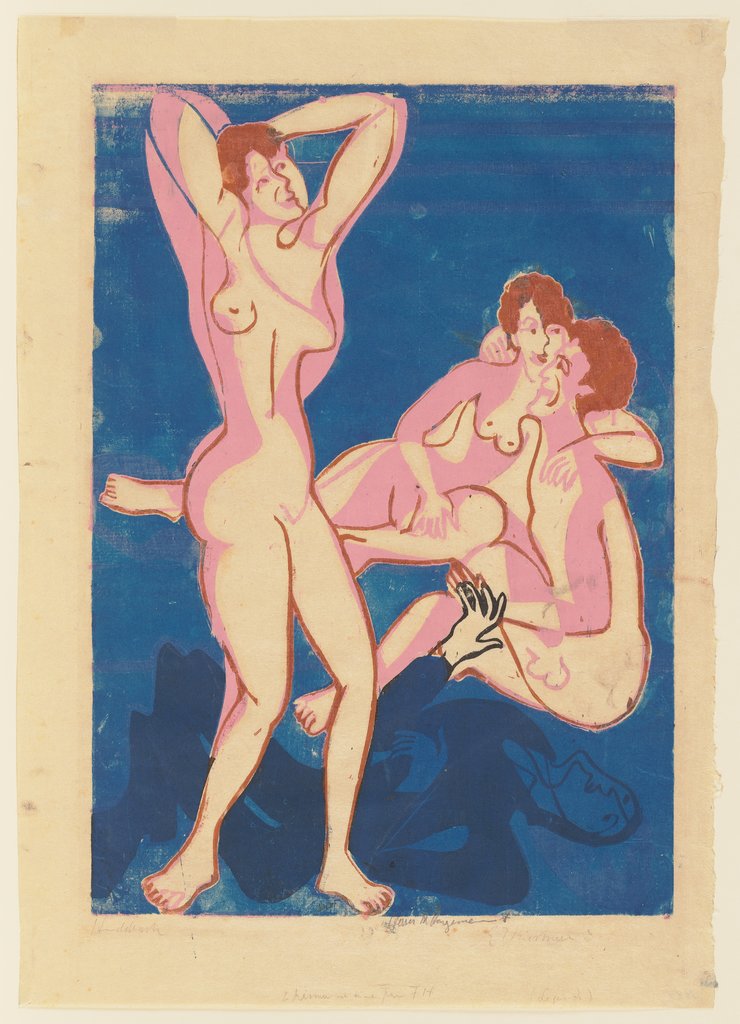 Zwei Männer und eine Frau, Ernst Ludwig Kirchner