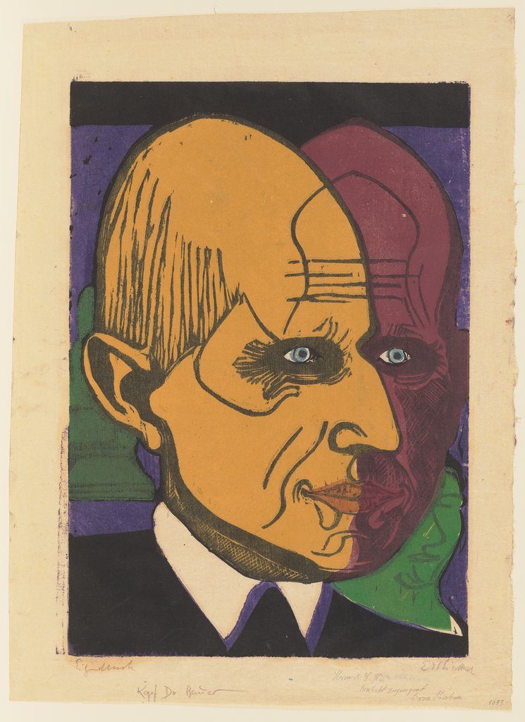 Kopf Dr. Frédéric Bauer, Ernst Ludwig Kirchner