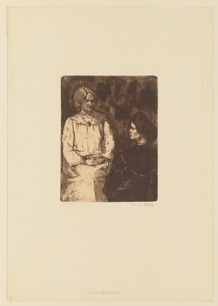 Freundinnen (Ada Nolde und Nelly Fehr), Emil Nolde