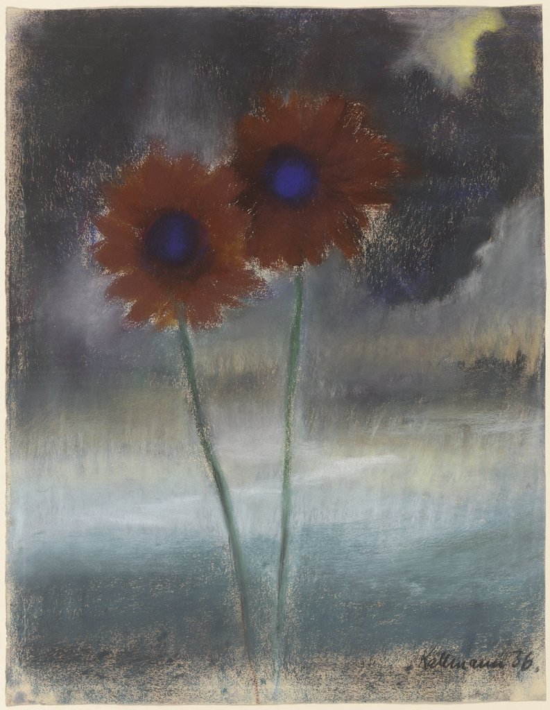 Two brown flowers, Hans Jürgen Kallmann