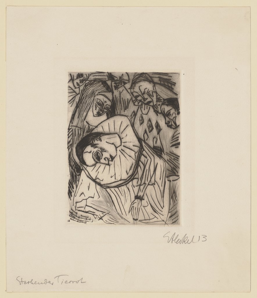 Sterbender Pierrot, Erich Heckel