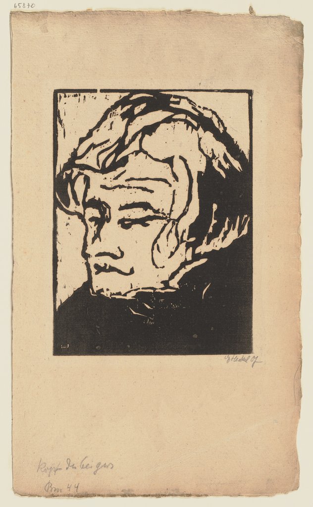 Head of a Violinist, Erich Heckel