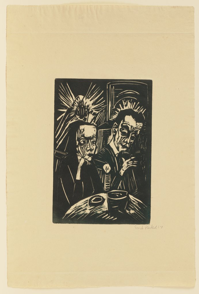 Beim Vorlesen, Erich Heckel