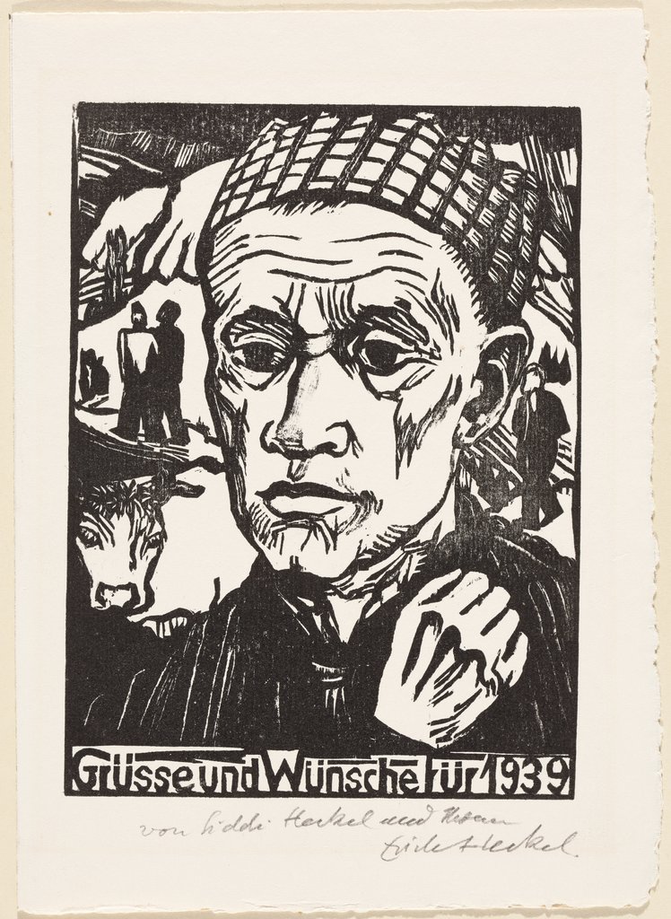 9. Jahresblatt: Sinnender, Erich Heckel