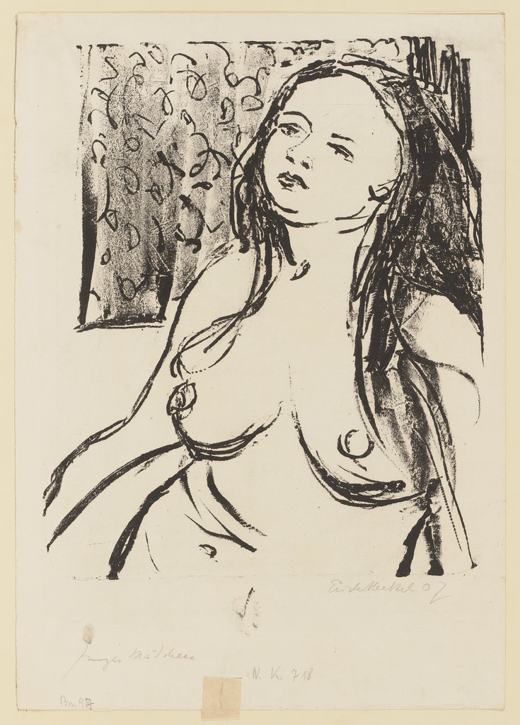 Mädchen mit offenem Haar, Erich Heckel