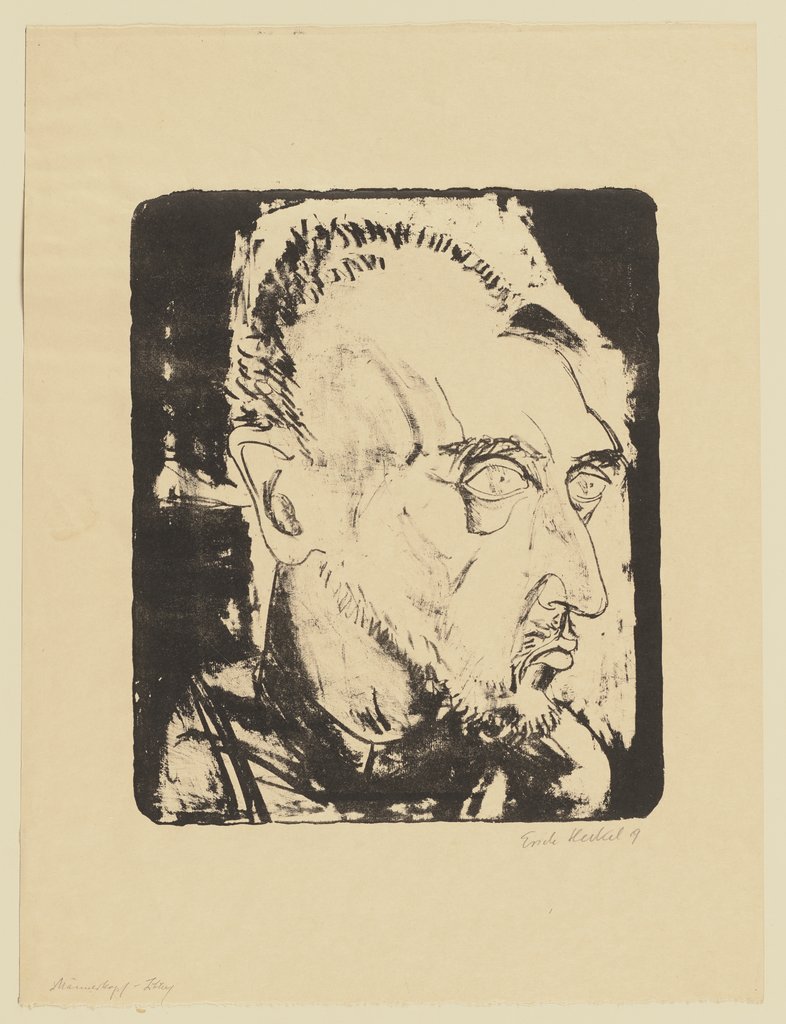 Bärtiger Mann, Erich Heckel