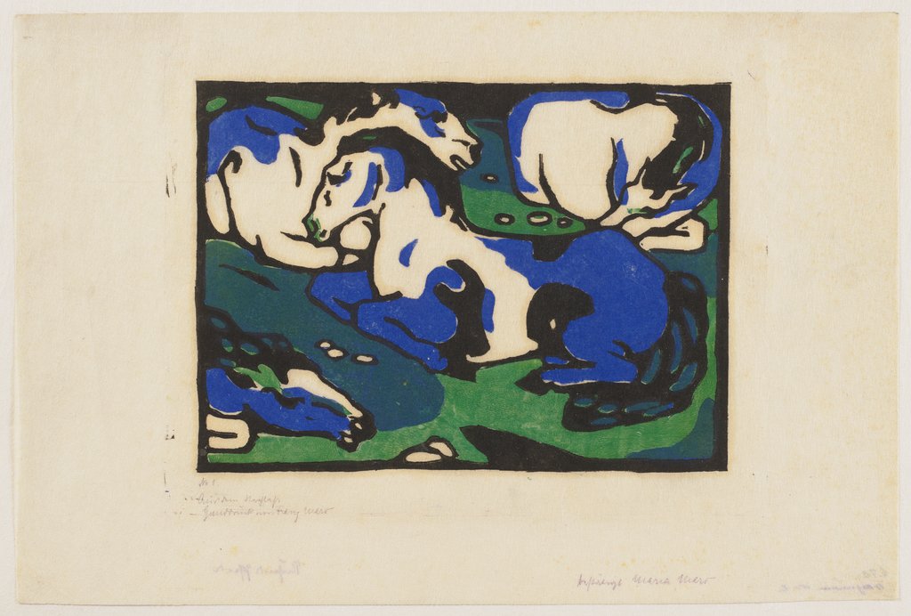 Horses Resting, Franz Marc