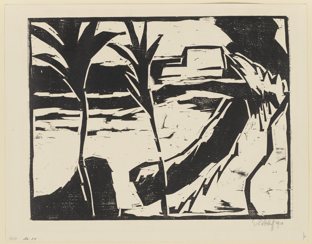 Landschaft mit jungen Ulmen, Karl Schmidt-Rottluff