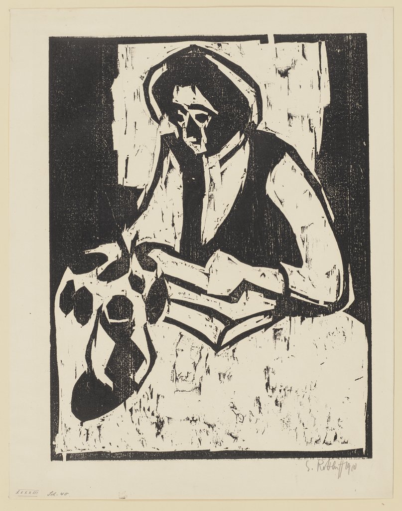 Frau am Tisch, Karl Schmidt-Rottluff